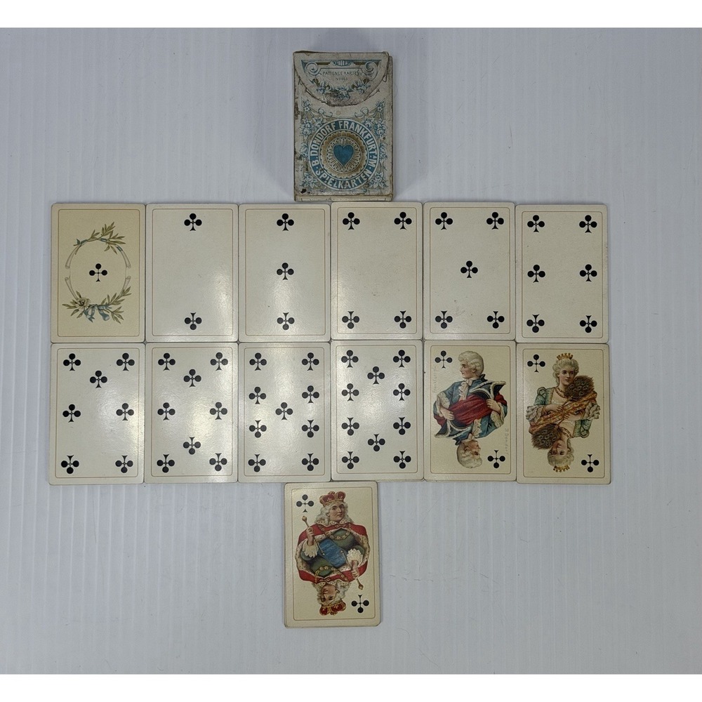 Antique Cards B Dondorf Frankfurt M Spielkarten No163 Cartes Pour Dames 52 Blatt